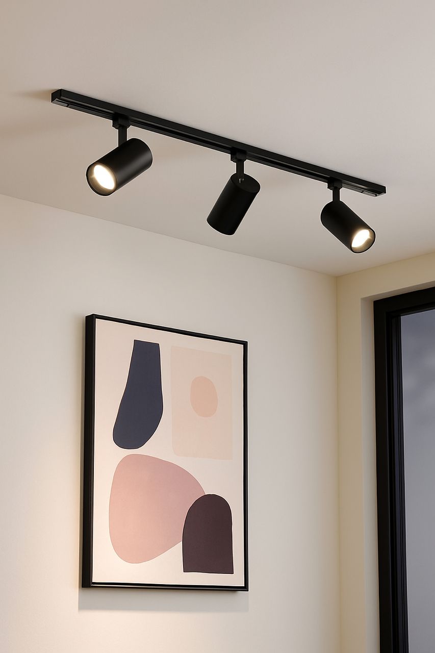 Kit Spot LED sur Rail – 3 Projecteurs + Rail 1M – Atelier du Décorateur
