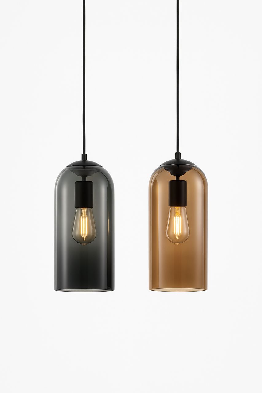 Suspension Double Verre -E27