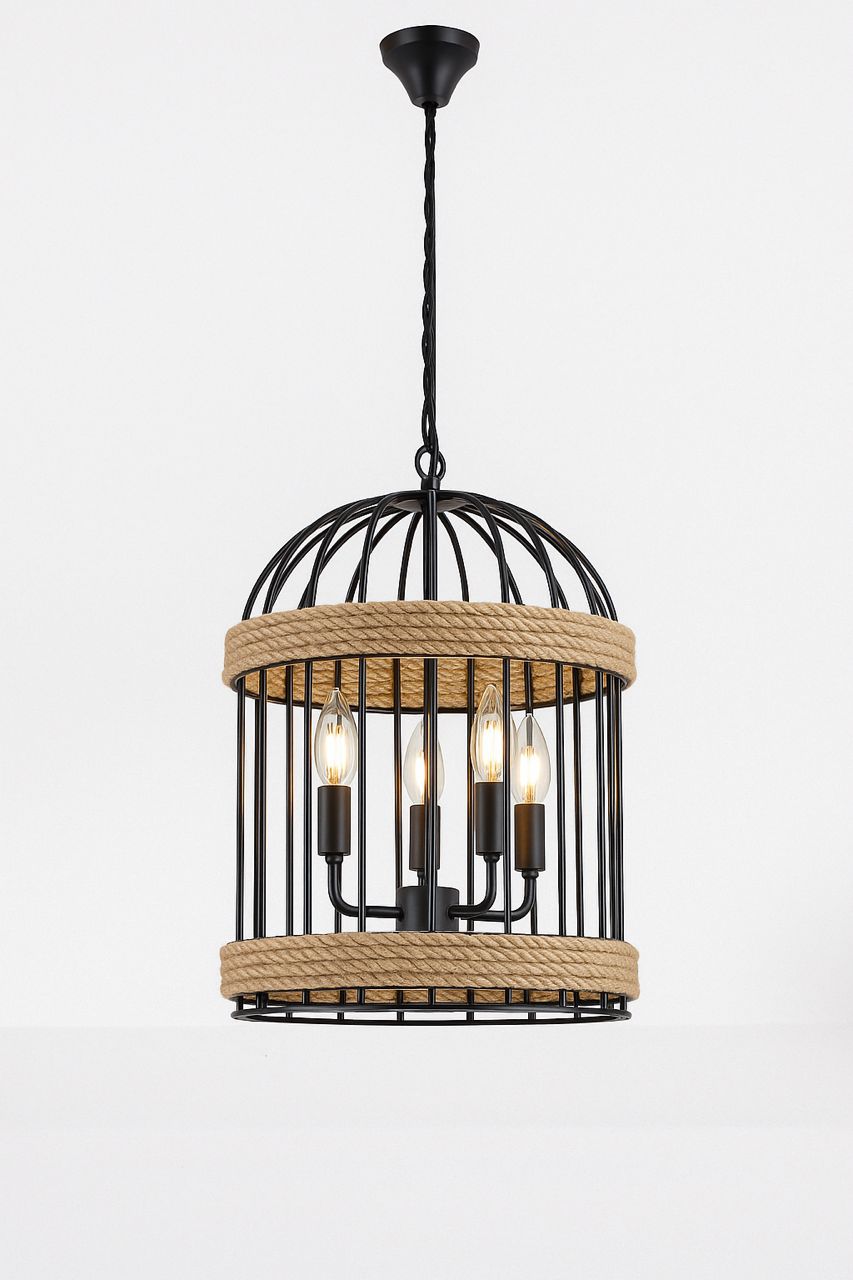 Lustre Cage - 3 Têtes