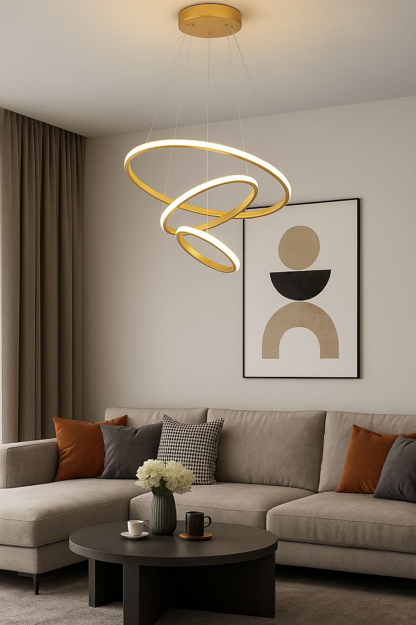Lustre LED – 3 Cercles avec Télécommande